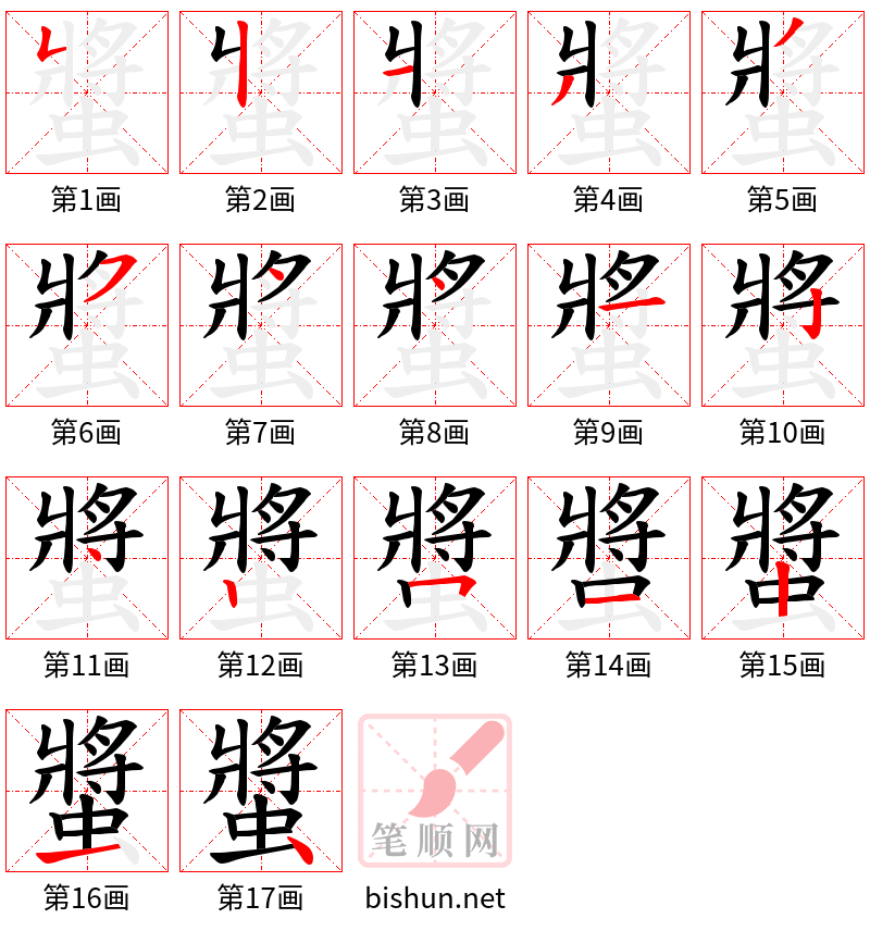 螿 笔顺规范