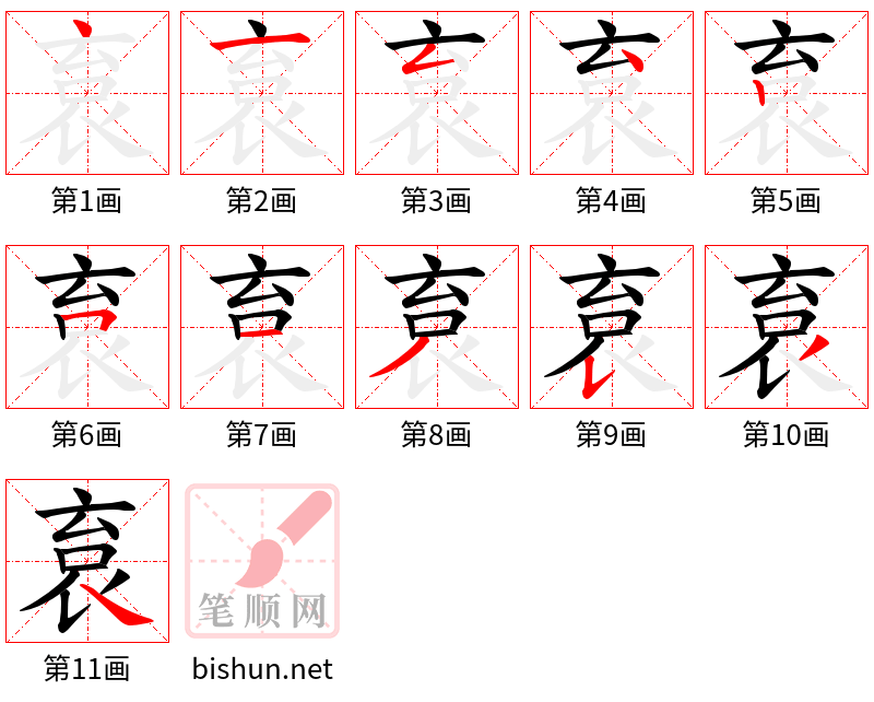 袬 笔顺规范