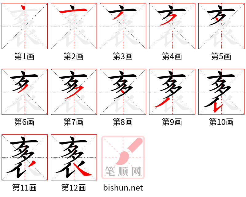 袲 笔顺规范