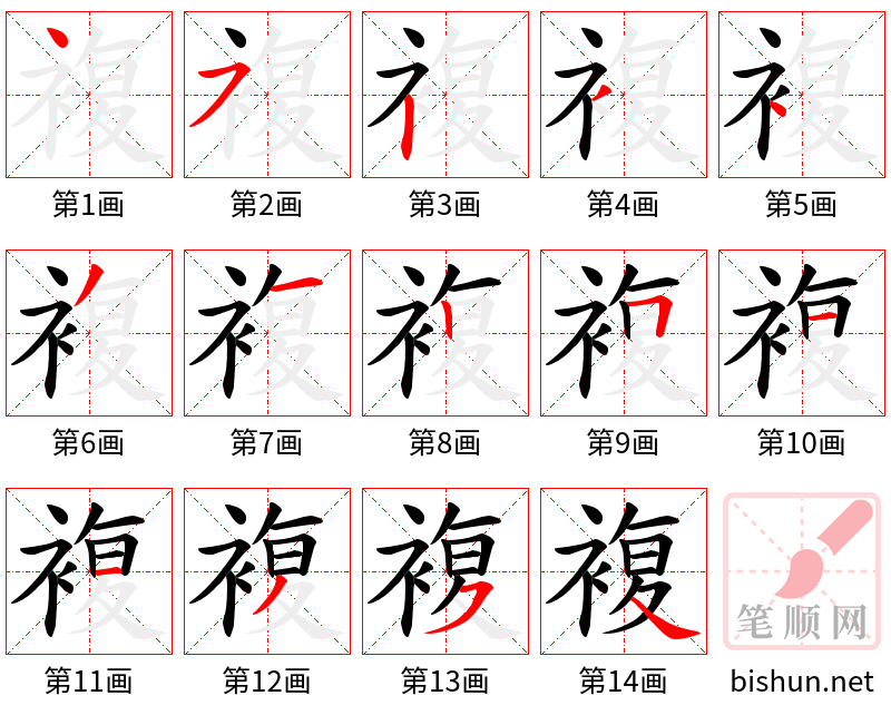 複 笔顺规范