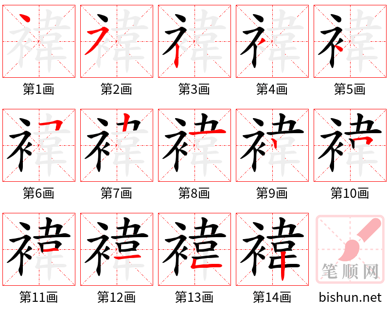 褘 笔顺规范