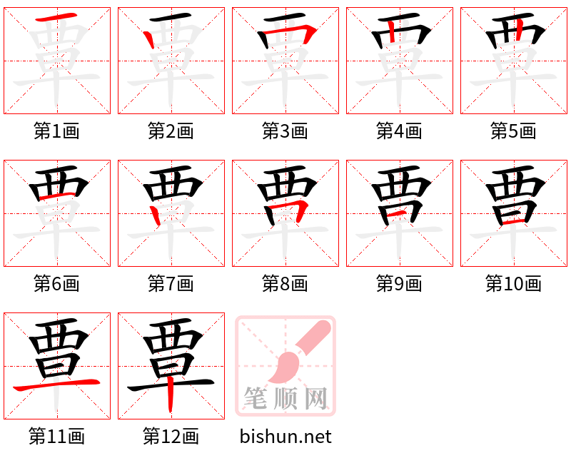 覃 笔顺规范