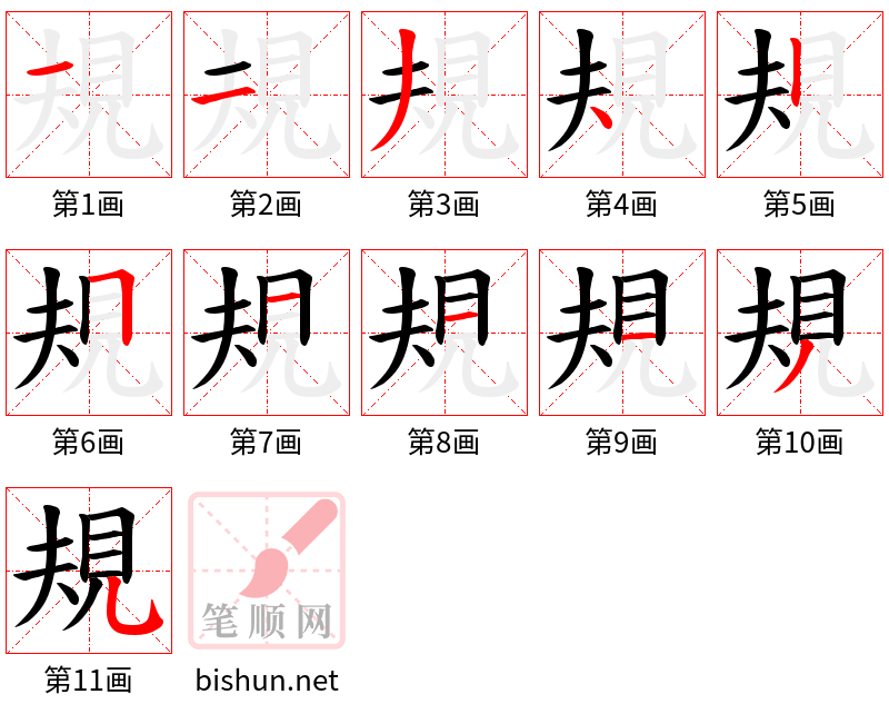 規 笔顺规范