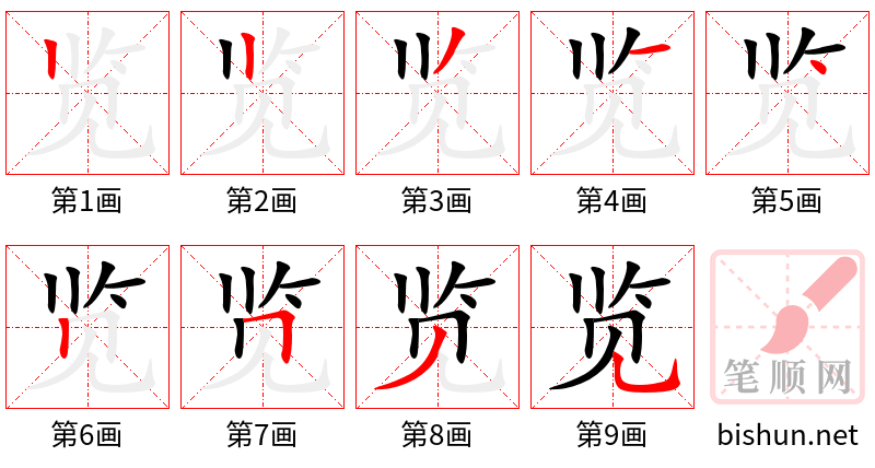 览 笔顺规范