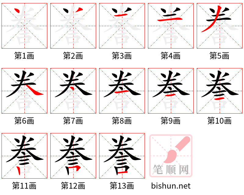 誊 笔顺规范