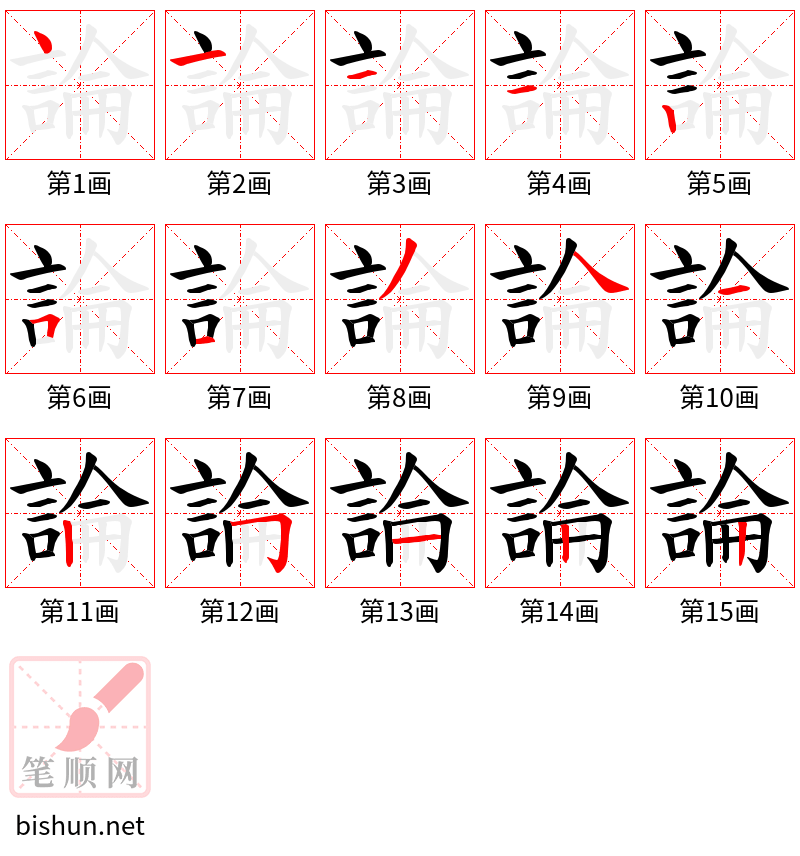 論 笔顺规范