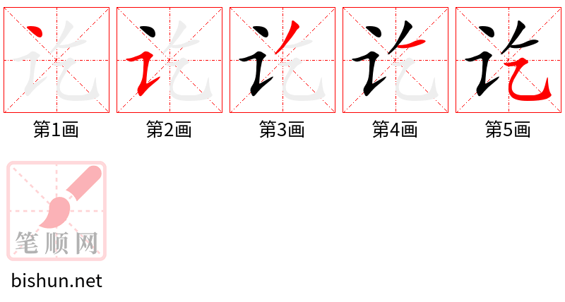 讫 笔顺规范