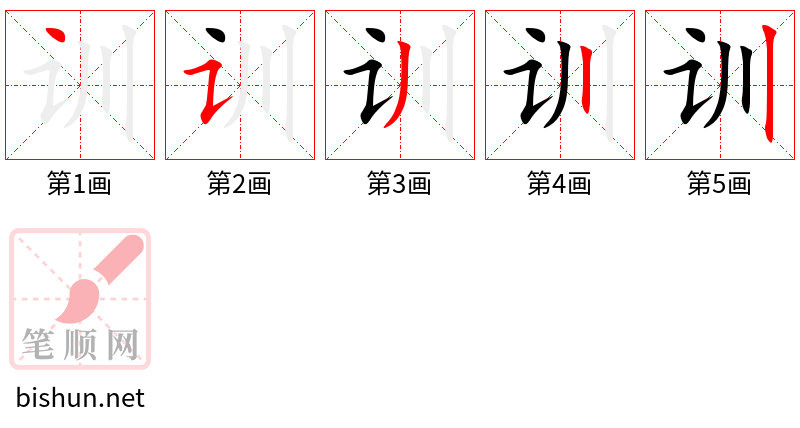 训 笔顺规范