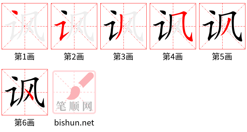 讽 笔顺规范