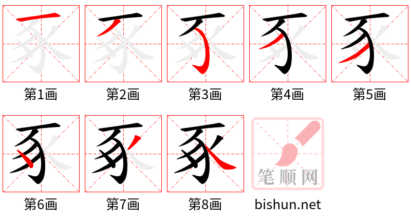 豖 笔顺规范