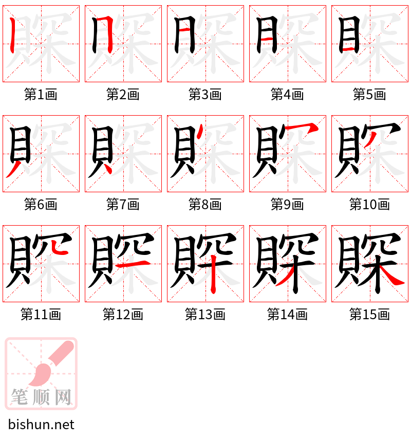 賝 笔顺规范