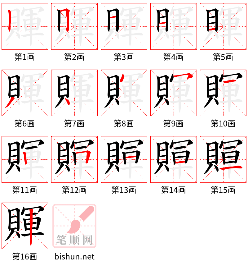 賱 笔顺规范