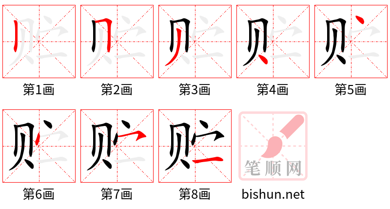 贮 笔顺规范