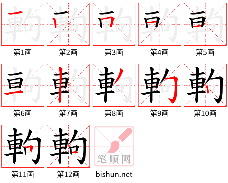 軥 笔顺规范