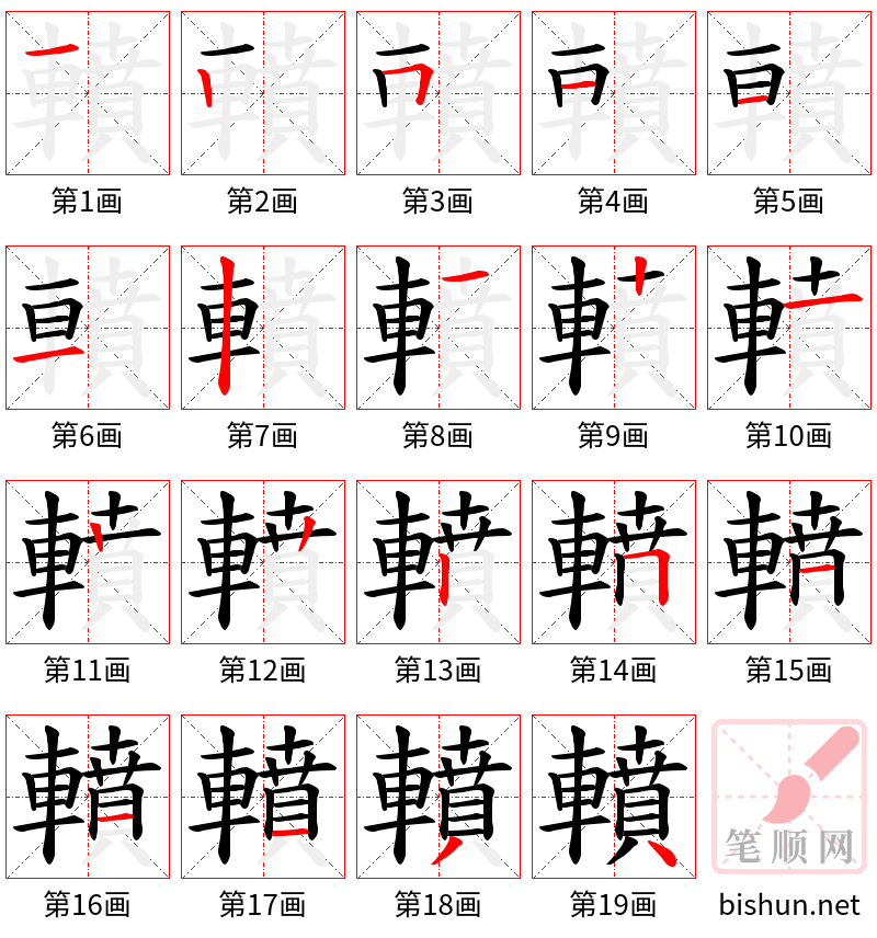 轒 笔顺规范