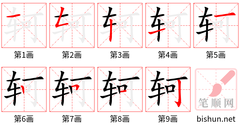 轲 笔顺规范