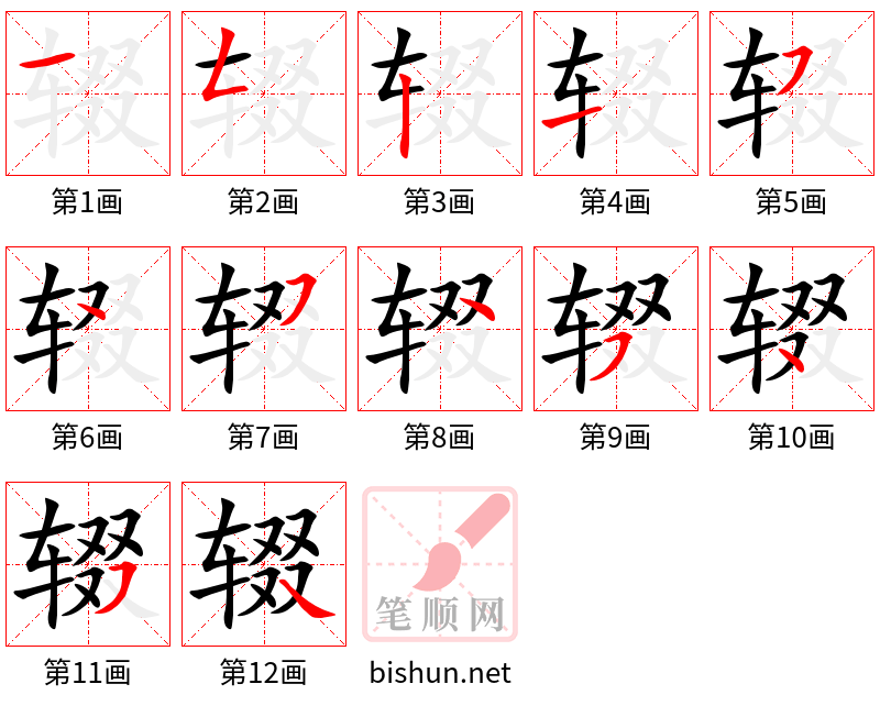 辍 笔顺规范