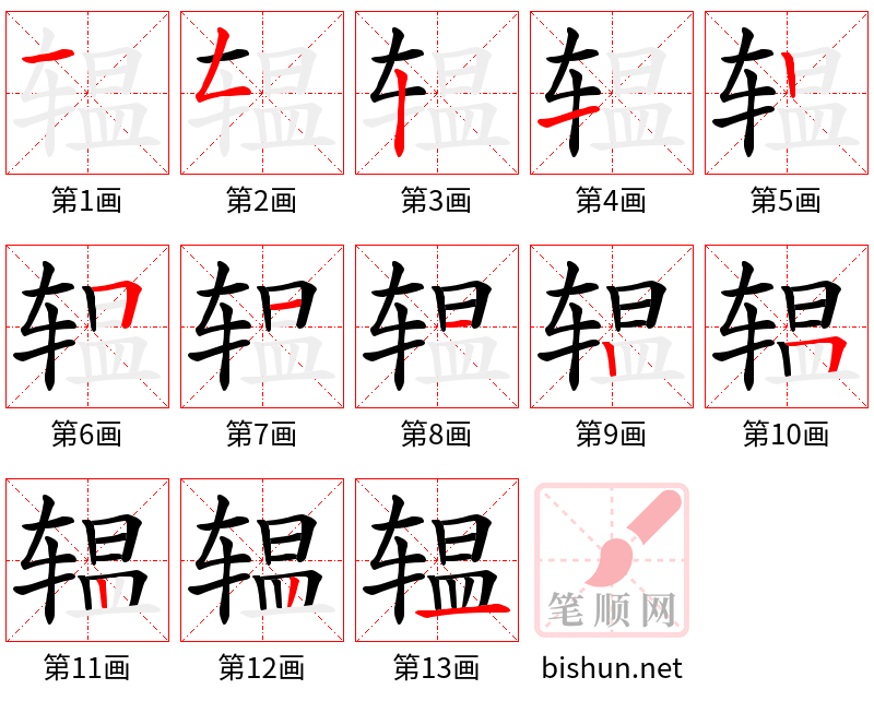 辒 笔顺规范