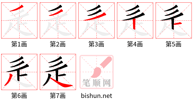 辵 笔顺规范