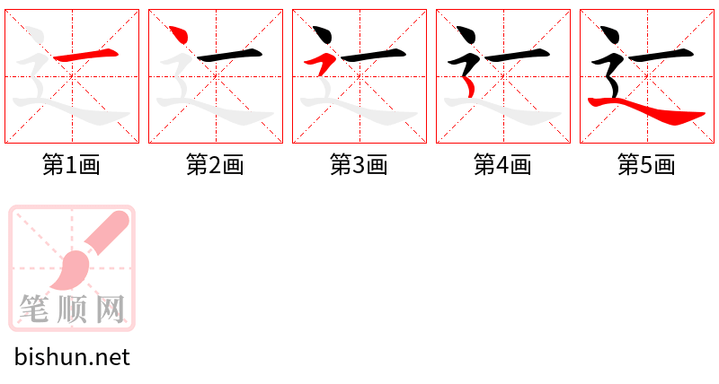 辷 笔顺规范