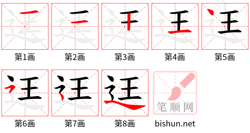 迋 笔顺规范