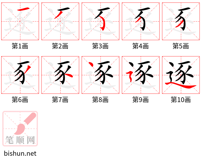 逐 笔顺规范