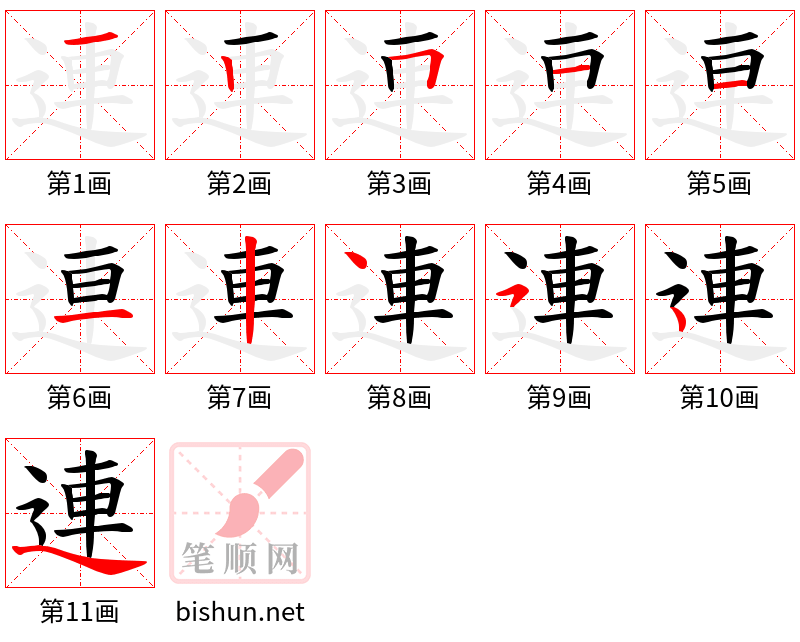 連 笔顺规范