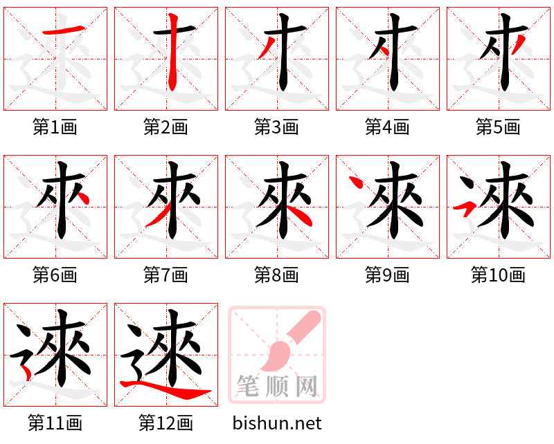 逨 笔顺规范