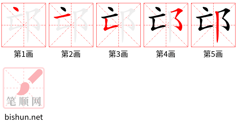 邙 笔顺规范