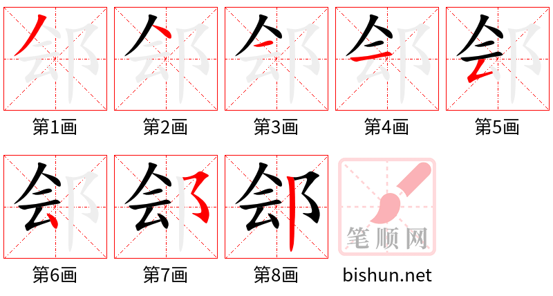 郐 笔顺规范