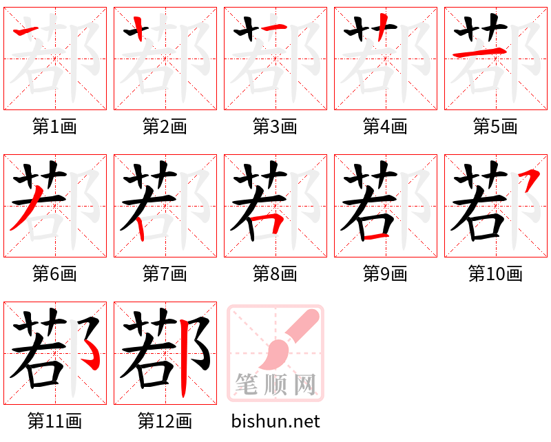 鄀 笔顺规范