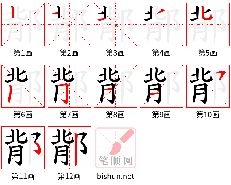 鄁 笔顺规范