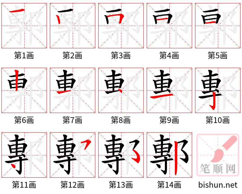 鄟 笔顺规范