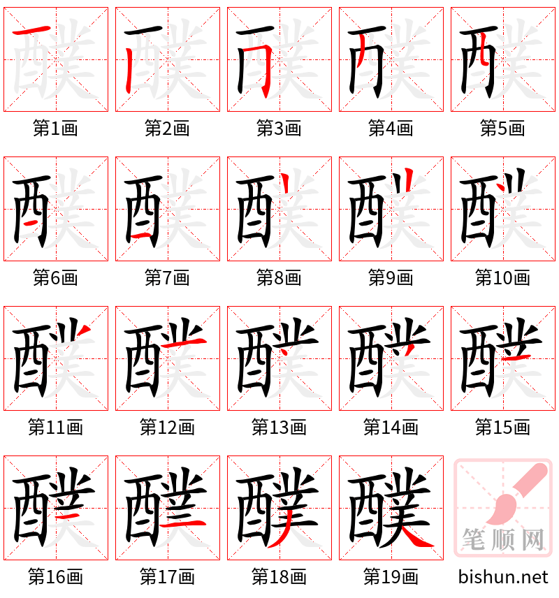 醭 笔顺规范