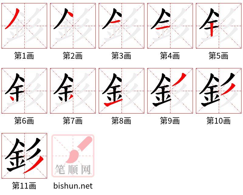 釤 笔顺规范