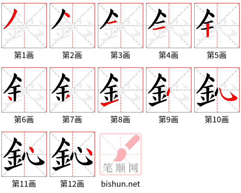 鈊 笔顺规范