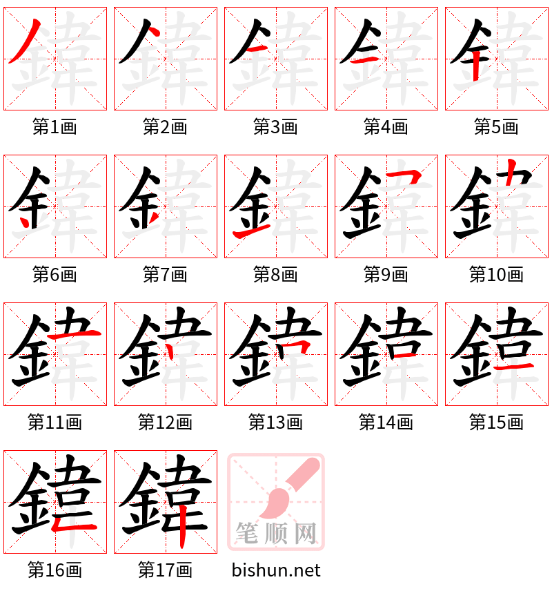 鍏 笔顺规范