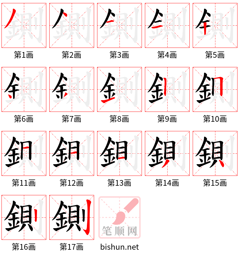 鍘 笔顺规范