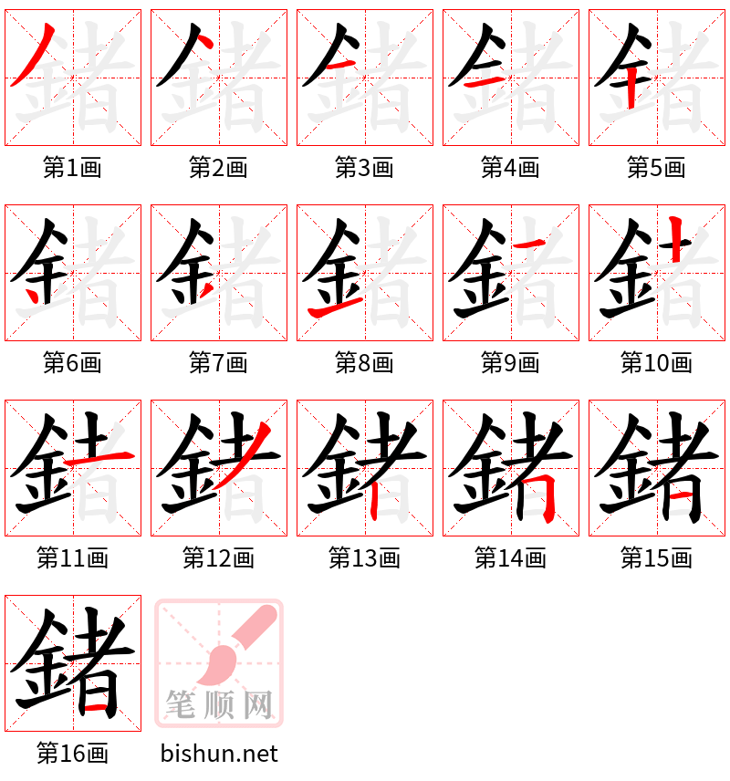 鍺 笔顺规范