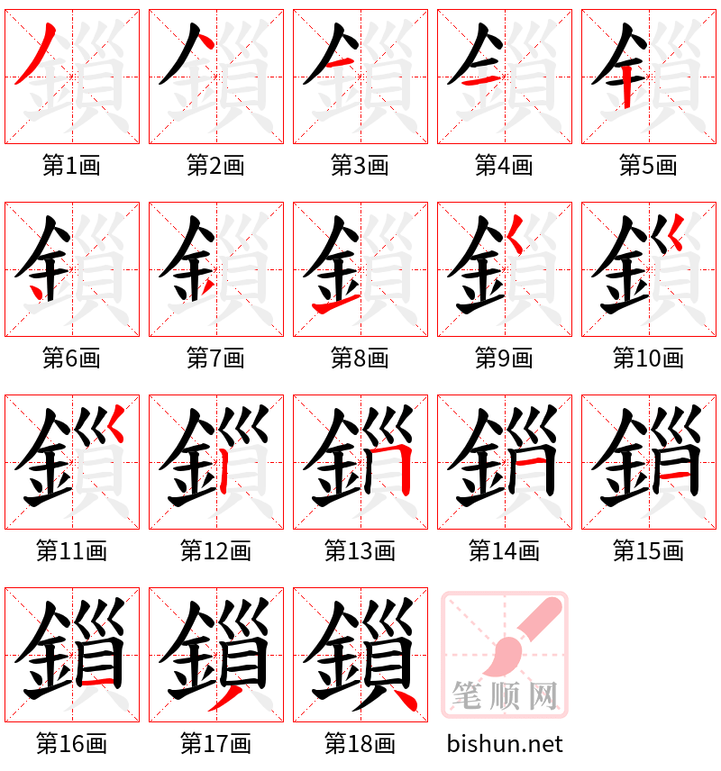 鎻 笔顺规范