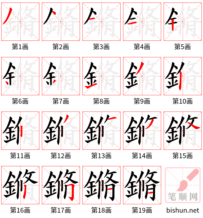 鏅 笔顺规范