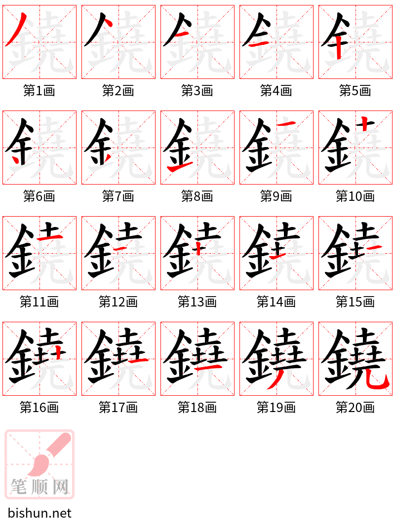 鐃 笔顺规范