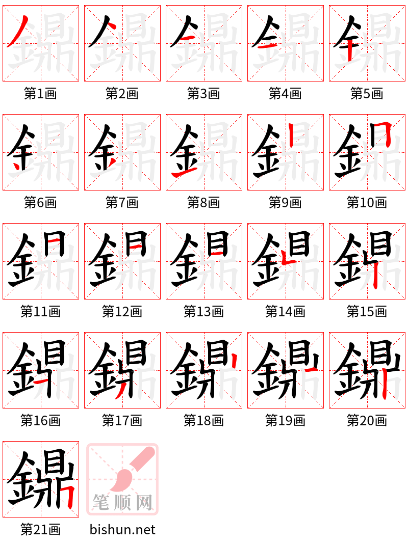 鐤 笔顺规范