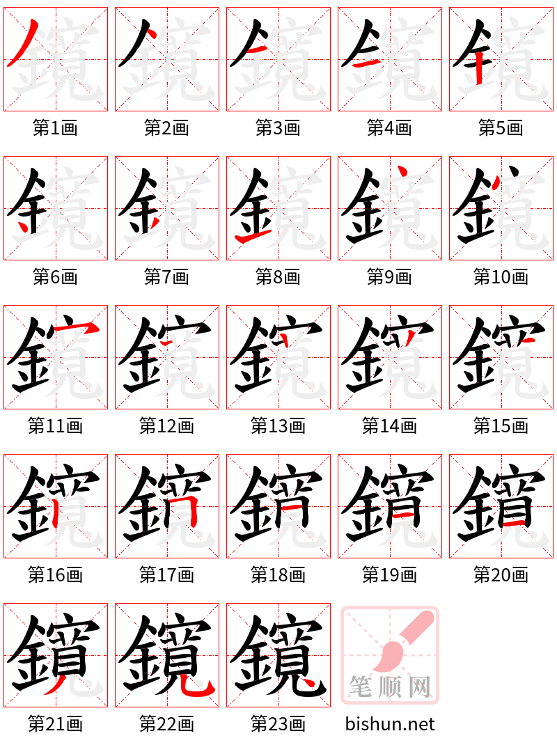 鑧 笔顺规范