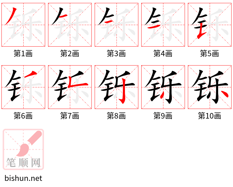 铄 笔顺规范