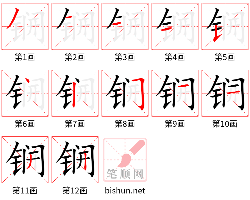 锎 笔顺规范