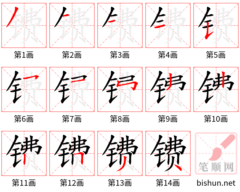 镄 笔顺规范