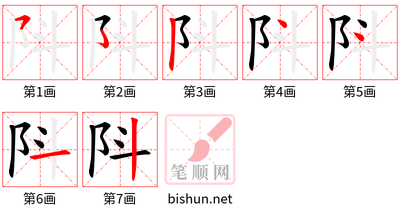 阧 笔顺规范