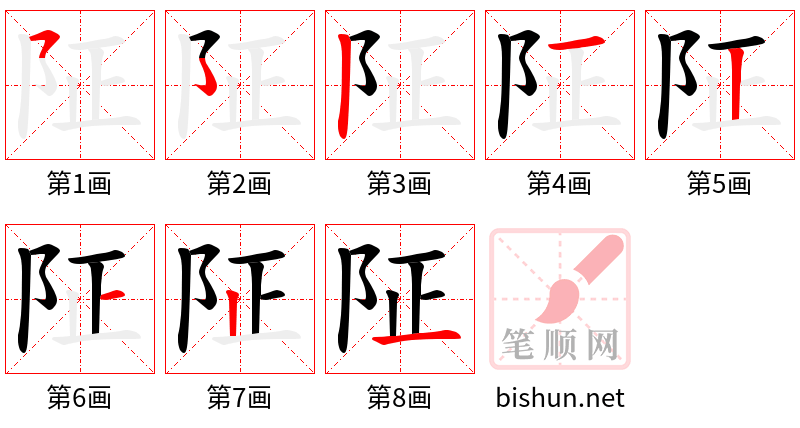 阷 笔顺规范