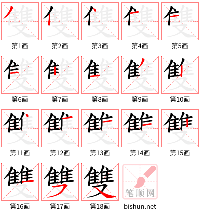 雙 笔顺规范